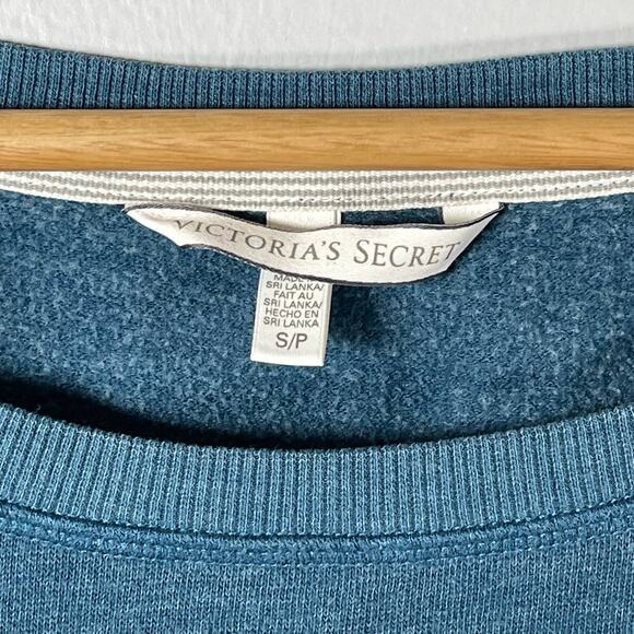 Lot of 2 Victoria's Secret SIZE SMALL Womens Sweatshirts Loungewear Green Blue - Picture 12 of 16